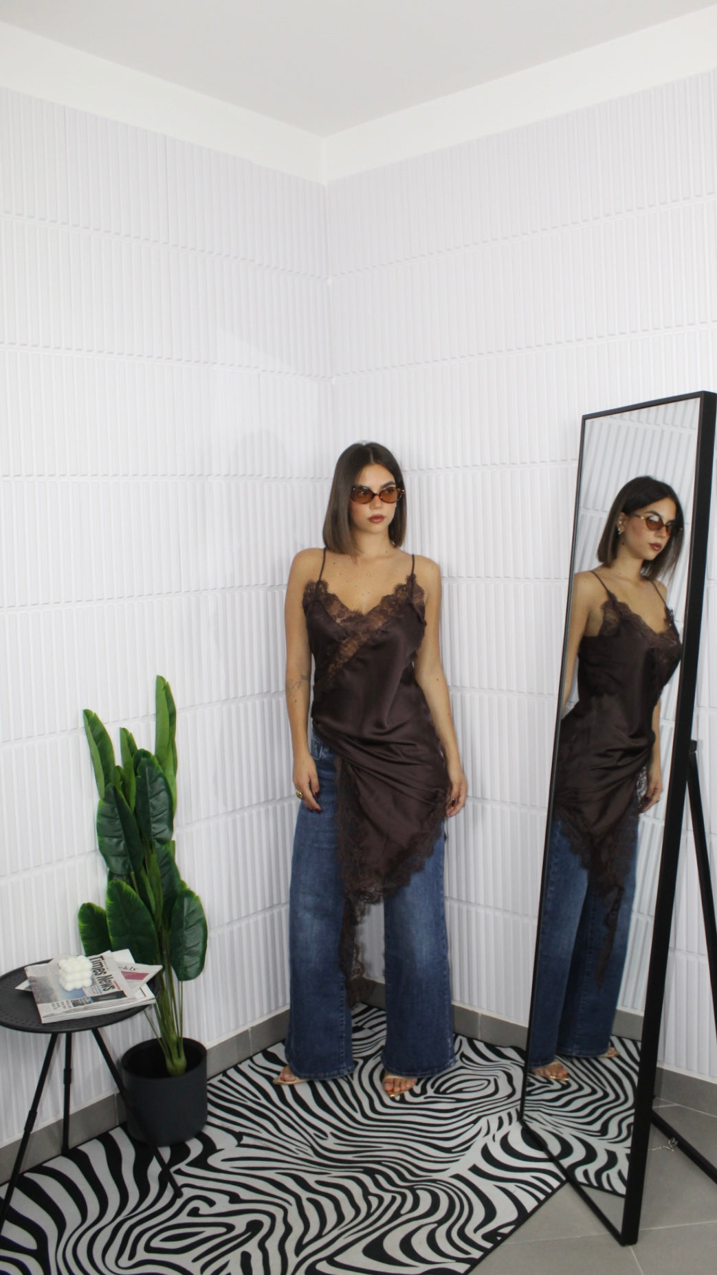 LongShirt Satin e Pizzo