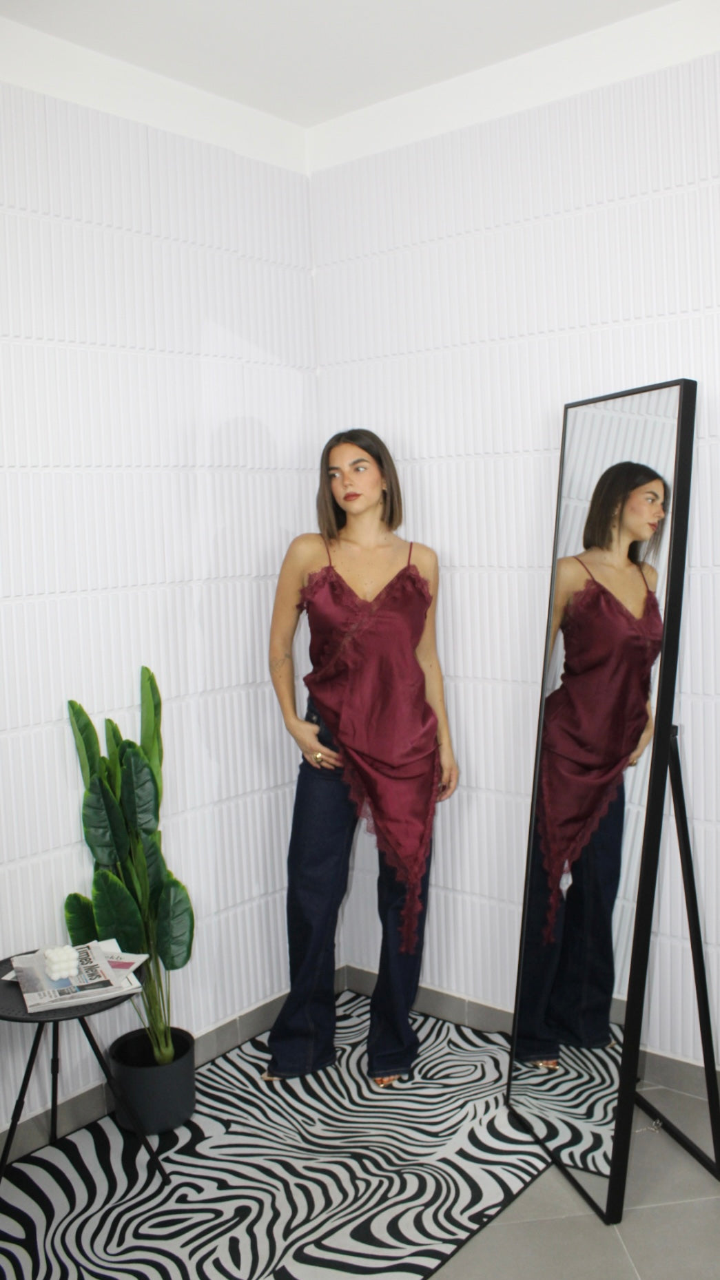 LongShirt Satin e Pizzo